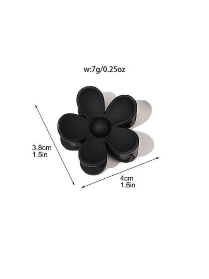 Fashionable Flower Shaped Design Hair Claws, Flower Themed Matte Plain Hair Claws, Trendy Hair Accessories for Women for Daily Used